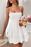 Sexy Casual Solid Backless With Bow Spaghetti Strap A Line Dresses