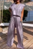 Casual Solid Basic O Neck Sleeveless Two Pieces (Subject To The Actual Object )