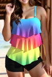 Sexy Print Patchwork Backless Swimwears (With Paddings)