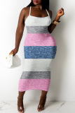 Sexy Casual Print Backless Spaghetti Strap Sleeveless Dresses