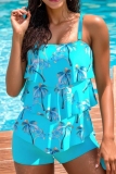Sexy Print Patchwork Backless Swimwears (With Paddings)