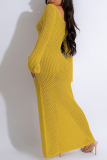 Sexy Solid See-through V Neck Long Dresses