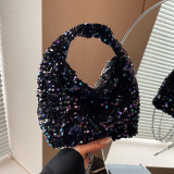 Casual Patchwork Sequins Chains Bags