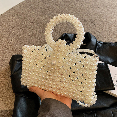 Casual Solid Pearl Weave Bags
