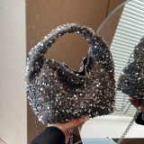 Casual Patchwork Sequins Chains Bags