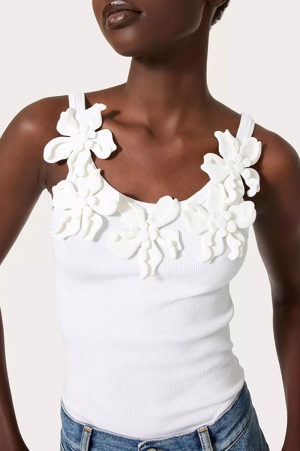 Casual Solid Patchwork Backless Spaghetti Strap Tops