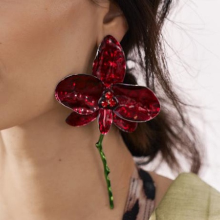 Casual Daily Flowers Patchwork Earrings