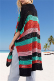 Casual Hollowed Out Bikini Sets Cover Up Knit Dress Beach Vacation Swimwears