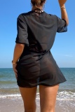 Casual Print See-through Swimwears Cover Up
