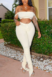 Acrylic Fashion Celebrities Solid Draped Two Piece Suits pencil Sleeveless Two Pieces