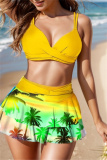 Sexy Print Backless Swimwears (With Paddings)