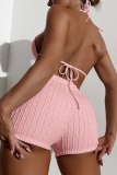 Sexy Solid Bandage Backless Swimwears (With Paddings)