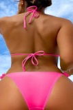 Sexy Solid Bandage Backless Swimwears (With Paddings)