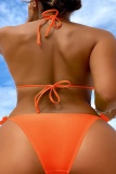 Sexy Solid Bandage Backless Swimwears (With Paddings)