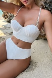 Sexy Solid Backless Cross Straps Swimwears (With Paddings)
