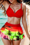 Sexy Print Backless Swimwears (With Paddings)
