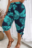 Casual Print Bandage Patchwork Plus Size