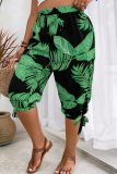 Casual Print Bandage Patchwork Plus Size