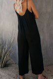 Sexy Casual Print Backless Spaghetti Strap Regular Jumpsuits
