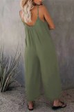 Sexy Casual Print Backless Spaghetti Strap Regular Jumpsuits