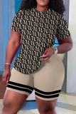 Casual African Graphic Print O Neck Short Sleeve T Shirt And Shorts Mathing Set