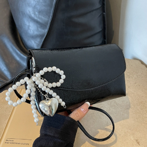 Casual Daily Pearls Bow Decor Crossbody Bags