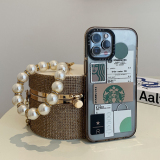Casual Evening Party Rhinestone Chains Pearls Decor Handles Female Purses and Handbags Small Shoulder Bag