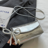 Casual Daily Pearls Bow Decor Crossbody Bags