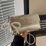 Casual Daily Pearls Bow Decor Crossbody Bags