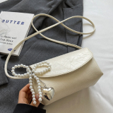 Casual Daily Pearls Bow Decor Crossbody Bags