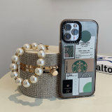 Casual Evening Party Rhinestone Chains Pearls Decor Handles Female Purses and Handbags Small Shoulder Bag