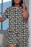 Casual Graphics Print Basic O Neck Short Sleeve Oversize T-shirt And Shorts Two Pieces Shorts Sets