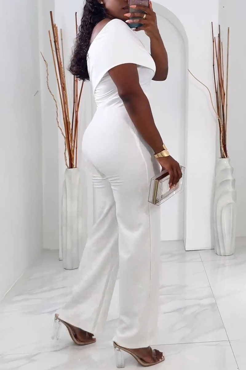 Elegant Office Ladies Swallowtail long Jumpsuits