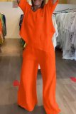 Casual V Neck Short Sleeve Buttons Irregular Hem Blouse And Wide Leg Pants Vacation Two Pieces Trouser Sets