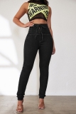 Casual Lace Up High Waist Lace Up Bodycon Denim Skinny Jeans