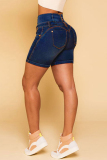 Casual High Waist Straight Skinny Denim Shorts Hotpants