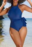 Sexy Backless Lace Up With Bow One Pieces Siwmsuit Beach Vacation Swimwears (With Paddings)