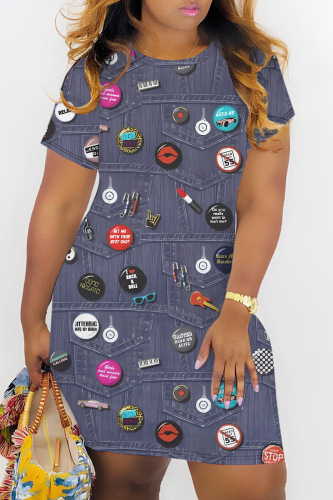 Casual Graphics Print Basic O Neck Short Sleeve Oversize T-shirt And Shorts Two Pieces Shorts Sets