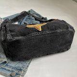 Casual The Stars Print Sports Denim Crossbody Minimalist Canvas Hobo Bag