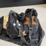 Casual The Stars Print Sports Denim Crossbody Minimalist Canvas Hobo Bag