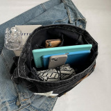 Casual The Stars Print Sports Denim Crossbody Minimalist Canvas Hobo Bag