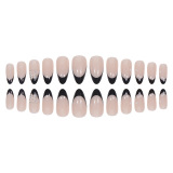 Casual Daily Bow Decor Press on Nails Tips French Short False Nails With Chic Elegance Full Cover False Nails