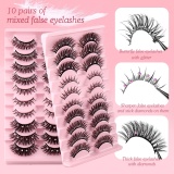 Casual Rhinestone Decor Curly Thick Simulation Natural False Eyelashes