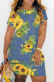 Casual Graphics Print Basic O Neck Short Sleeve Oversize T-shirt And Shorts Two Pieces Shorts Sets