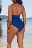 Sexy Backless Lace Up With Bow One Pieces Siwmsuit Beach Vacation Swimwears (With Paddings)