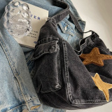 Casual The Stars Print Sports Denim Crossbody Minimalist Canvas Hobo Bag