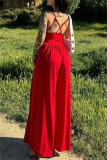 Sexy Backless Sleeveless Spaghetti Strap Vacation Cami Wide Leg Jumpsuits