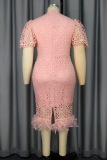 Party Hubble-Bubble Sleeve Half A Turtleneck Feathers Hem Wrapped Skirt Bodycon Midi Dresses
