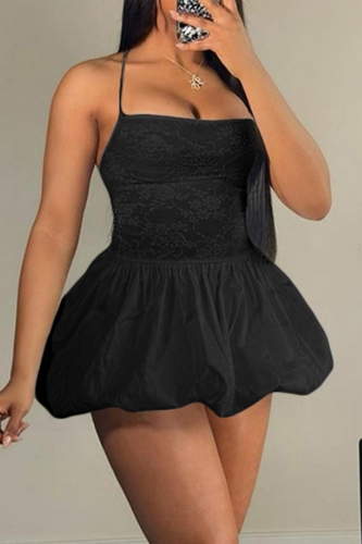 Sexy Backless Sleeveless Bubble Hem Party Evening Cami Tube Bubble Mini Dress