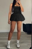 Sexy Backless Sleeveless Bubble Hem Party Evening Cami Tube Bubble Mini Dress
